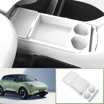 Dual-Layer Under Center Console TPE Tray for Geely E2/EX2