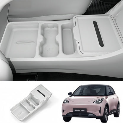 Dual-Layer Under Center Console TPE Tray for Geely E2/EX2