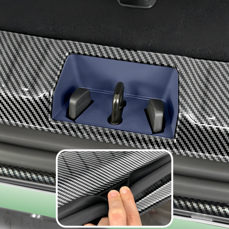 Carbon Fiber Style Trunk Sill Scuff Plate for Geely EX5