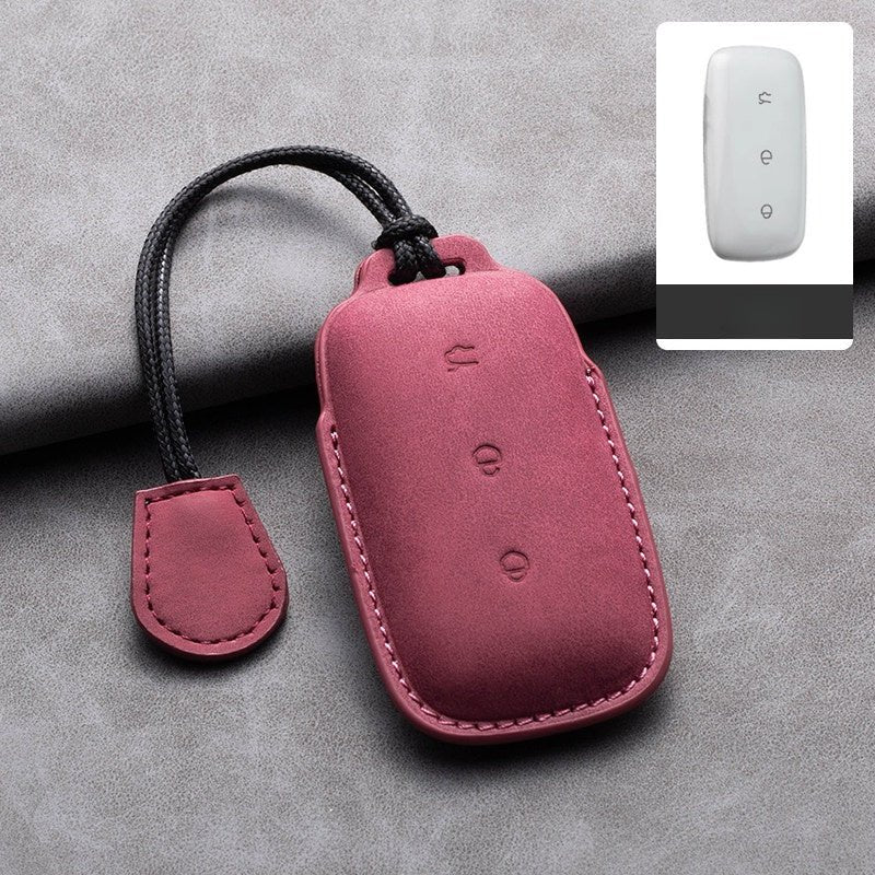 Genuine Leather Key Fob Cover for Geely EX5/Geely Starray EM - i/Geely EX5 EM - I - NICE EVS