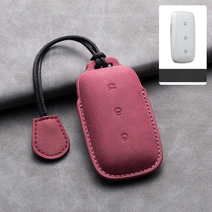 Genuine Leather Key Fob Cover for Geely EX5/Geely Starray EM - i/Geely EX5 EM - I - NICE EVS