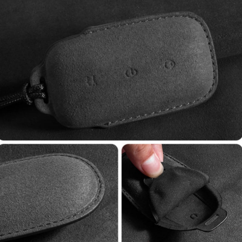 Genuine Leather Key Fob Cover for Geely EX5/Geely Starray EM - i/Geely EX5 EM - I - NICE EVS