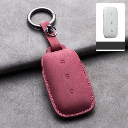 Genuine Leather Key Fob Cover for Geely EX5/Geely Starray EM - i/Geely EX5 EM - I - NICE EVS