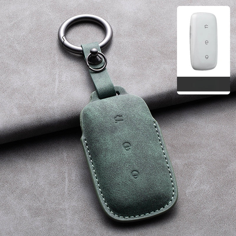 Genuine Leather Key Fob Cover for Geely EX5/Geely Starray EM - i/Geely EX5 EM - I - NICE EVS