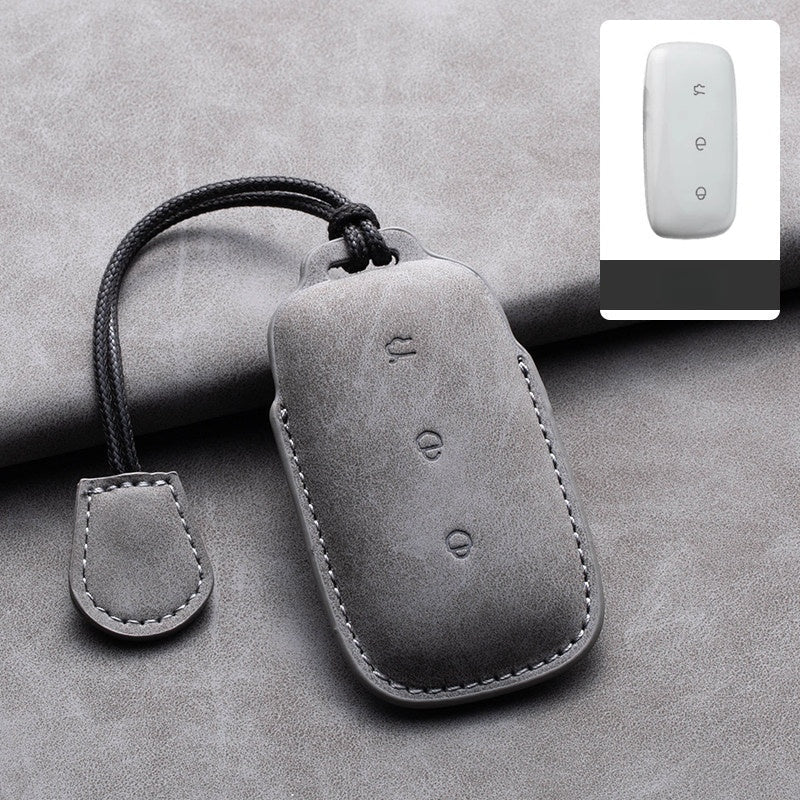 Genuine Leather Key Fob Cover for Geely EX5/Geely Starray EM - i/Geely EX5 EM - I - NICE EVS