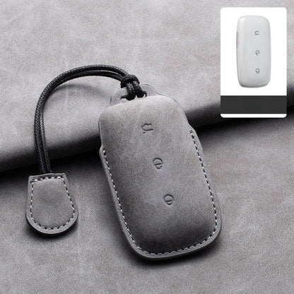 Genuine Leather Key Fob Cover for Geely EX5/Geely Starray EM - i/Geely EX5 EM - I - NICE EVS