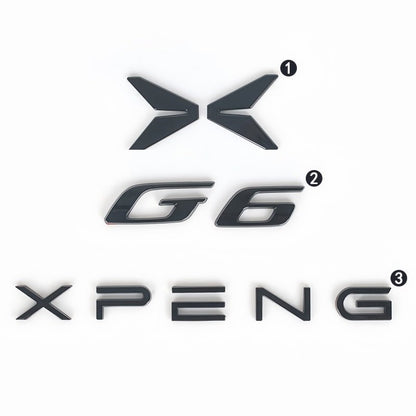 Gloss Black Alloy Badge Overlay Kit for Xpeng G6 2023-2026 - NICE EVS