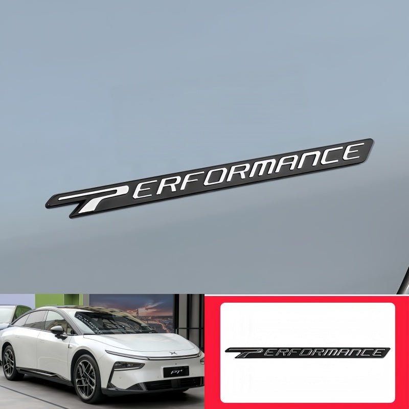 Gloss Black Alloy Badge Overlay Stickers for 2026 Xpeng P7+ - NICE EVS