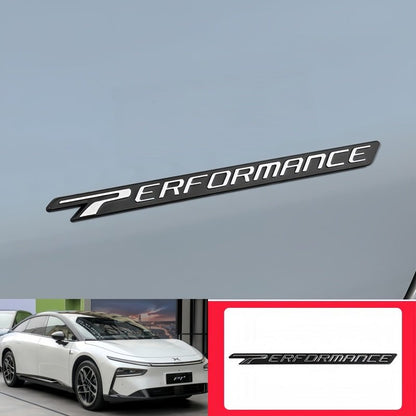 Gloss Black Alloy Badge Overlay Stickers for 2026 Xpeng P7+ - NICE EVS
