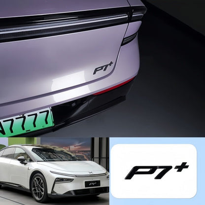 Gloss Black Alloy Badge Overlay Stickers for 2026 Xpeng P7+ - NICE EVS