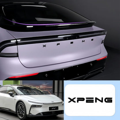 Gloss Black Alloy Badge Overlay Stickers for 2026 Xpeng P7+ - NICE EVS
