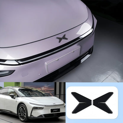 Gloss Black Alloy Badge Overlay Stickers for 2026 Xpeng P7+ - NICE EVS