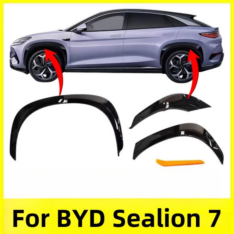 Gloss Black OEM Wheel Eyebrow Fender Flares for BYD Sealion 7 - NICE EVS
