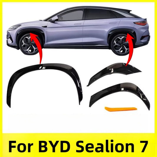 Gloss Black OEM Wheel Eyebrow Fender Flares for BYD Sealion 7 - NICE EVS