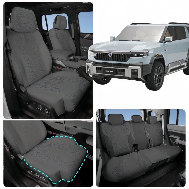 Half Coverage Suede Seat Covers for Denza B8 & BYD Leopard 8 - NICE EVS