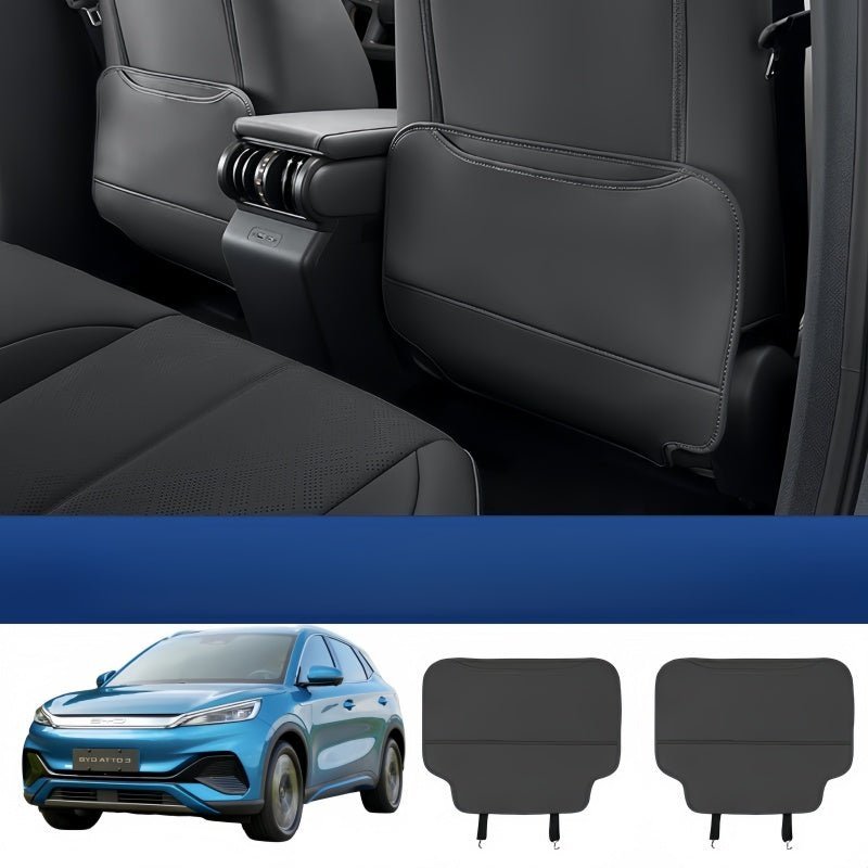 Half-Wrapped Leather Seat Back Kick Mat for BYD Atto 3 2023-2026 - NICE EVS