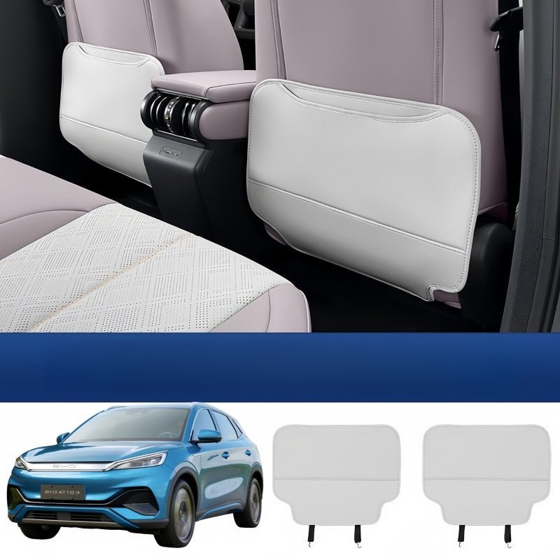 Half-Wrapped Leather Seat Back Kick Mat for BYD Atto 3 2023-2026 - NICE EVS