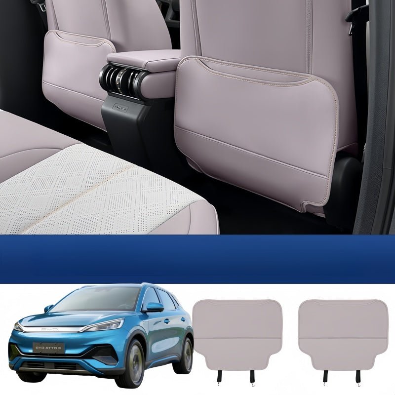 Half-Wrapped Leather Seat Back Kick Mat for BYD Atto 3 2023-2026 - NICE EVS
