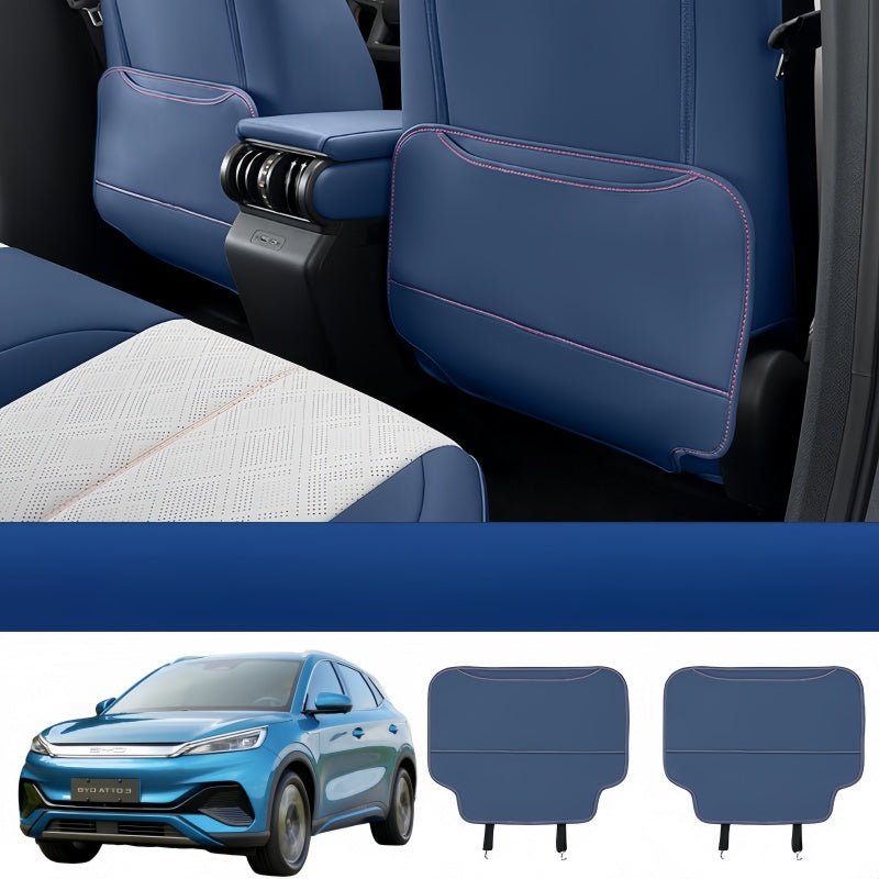 Half-Wrapped Leather Seat Back Kick Mat for BYD Atto 3 2023-2026 - NICE EVS