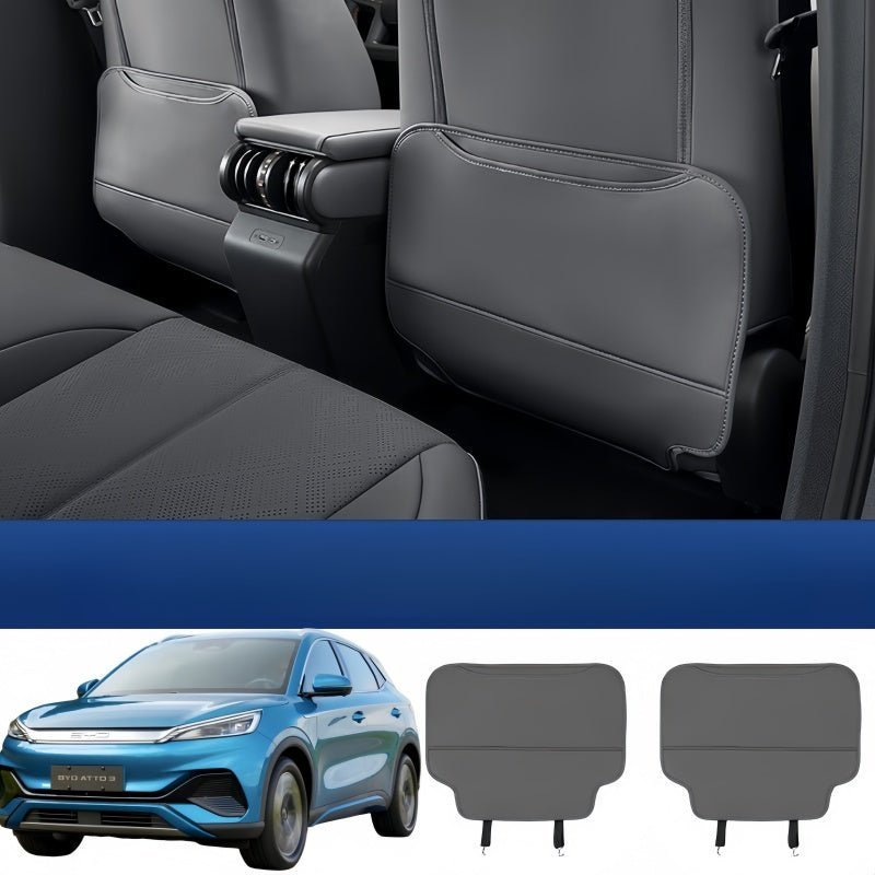 Half-Wrapped Leather Seat Back Kick Mat for BYD Atto 3 2023-2026 - NICE EVS