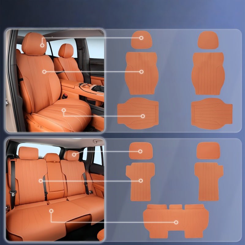 Half-Wrapped Napa Leather Seat Covers for Aion V - NICE EVS