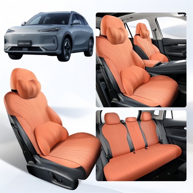 Half - Wrapped Premium Suede Car Seat Covers for Geely EX5 - NICE EVS