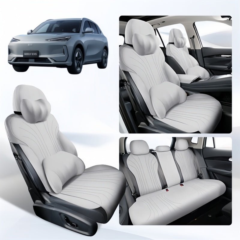 Half - Wrapped Premium Suede Car Seat Covers for Geely EX5 - NICE EVS