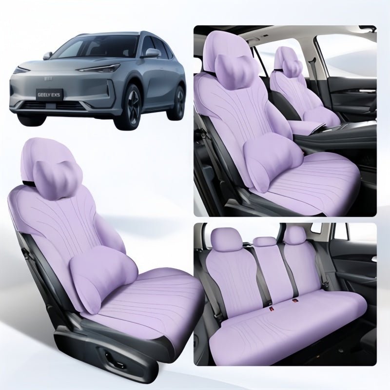 Half - Wrapped Premium Suede Car Seat Covers for Geely EX5 - NICE EVS