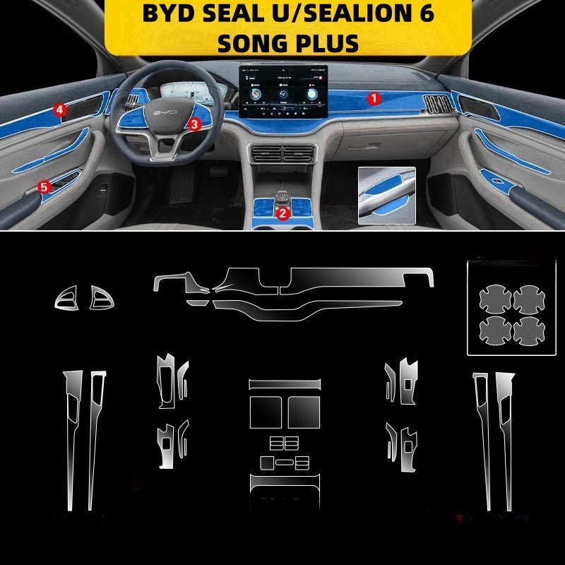 Interior TPU Protective Film Kit for BYD Sealion 6/Seal U - NICE EVS