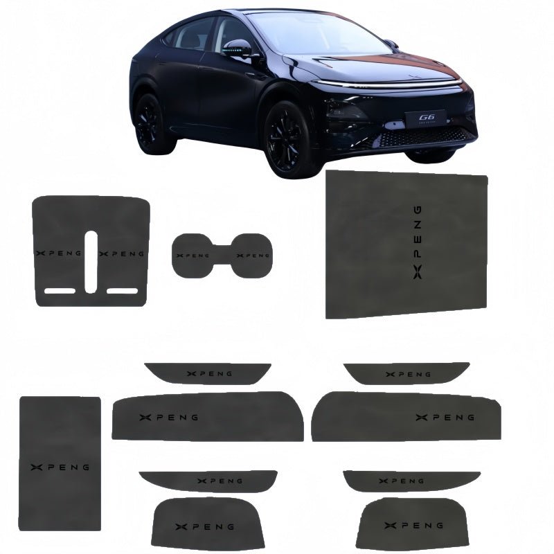 Leather Car Water Coaster Slot Non-Slip Mat for 2023-2026 Xpeng G6 - NICE EVS