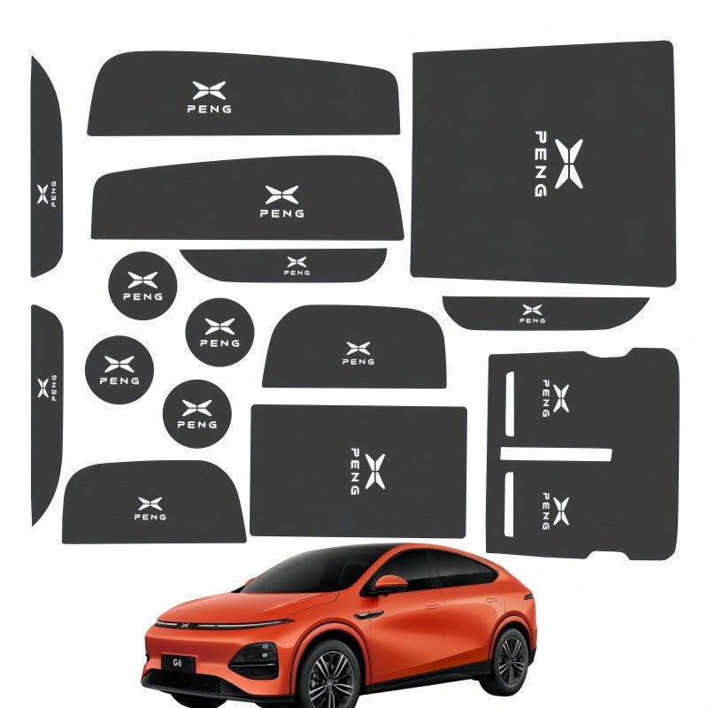 Leather Car Water Coaster Slot Non-Slip Mat for 2023-2026 Xpeng G6 - NICE EVS