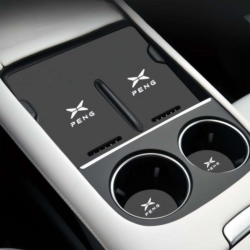 Leather Car Water Coaster Slot Non-Slip Mat for 2023-2026 Xpeng G6 - NICE EVS