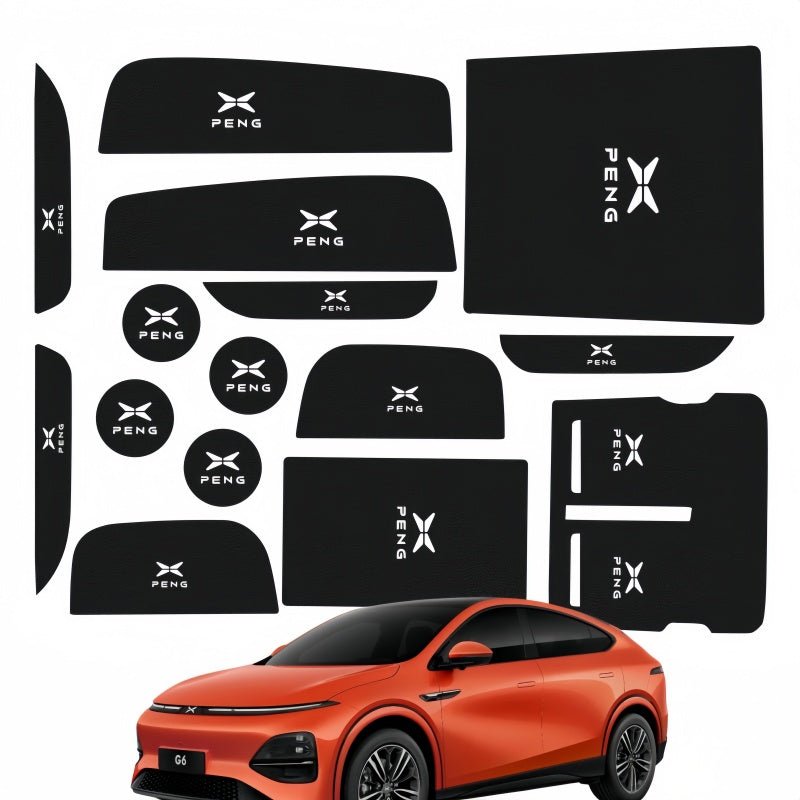 Leather Car Water Coaster Slot Non-Slip Mat for 2023-2026 Xpeng G6 - NICE EVS