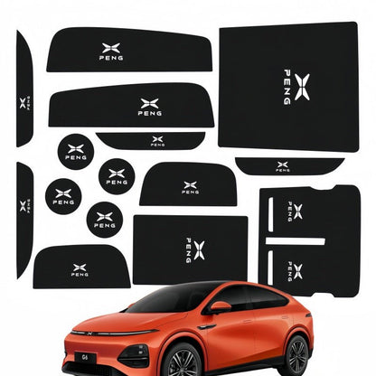 Leather Car Water Coaster Slot Non-Slip Mat for 2023-2026 Xpeng G6 - NICE EVS