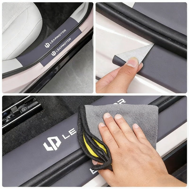 Leather Door Sill Protector for Leapmotor B10 - NICE EVS