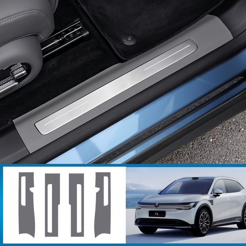 Leather Door Sill Protector for ZEEKR 7X (4 Pcs) - NICE EVS