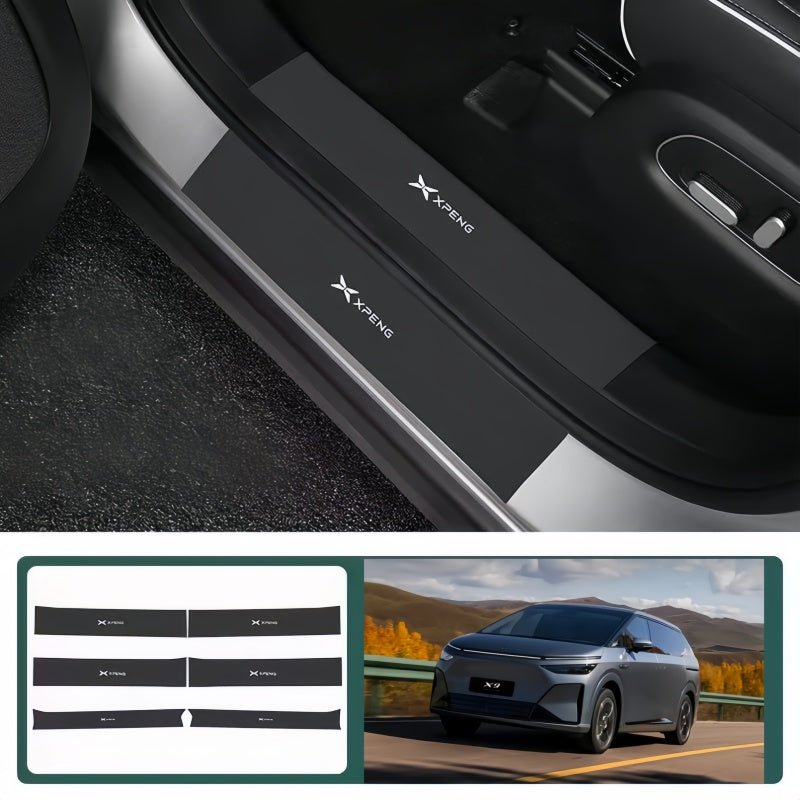 Leather Door Sill Protector Strips for 2024-2026 XPENG X9 - NICE EVS