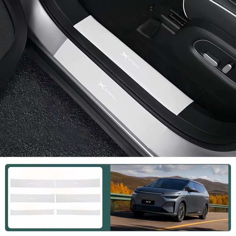 Leather Door Sill Protector Strips for 2024-2026 XPENG X9 - NICE EVS