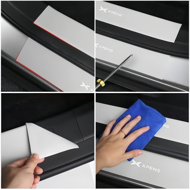 Leather Door Sill Protector Strips for 2024-2026 XPENG X9 - NICE EVS