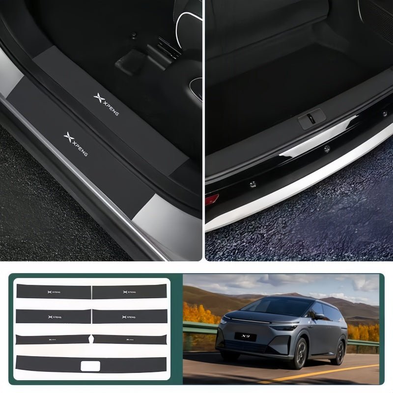 Leather Door Sill Protector Strips for 2024-2026 XPENG X9 - NICE EVS
