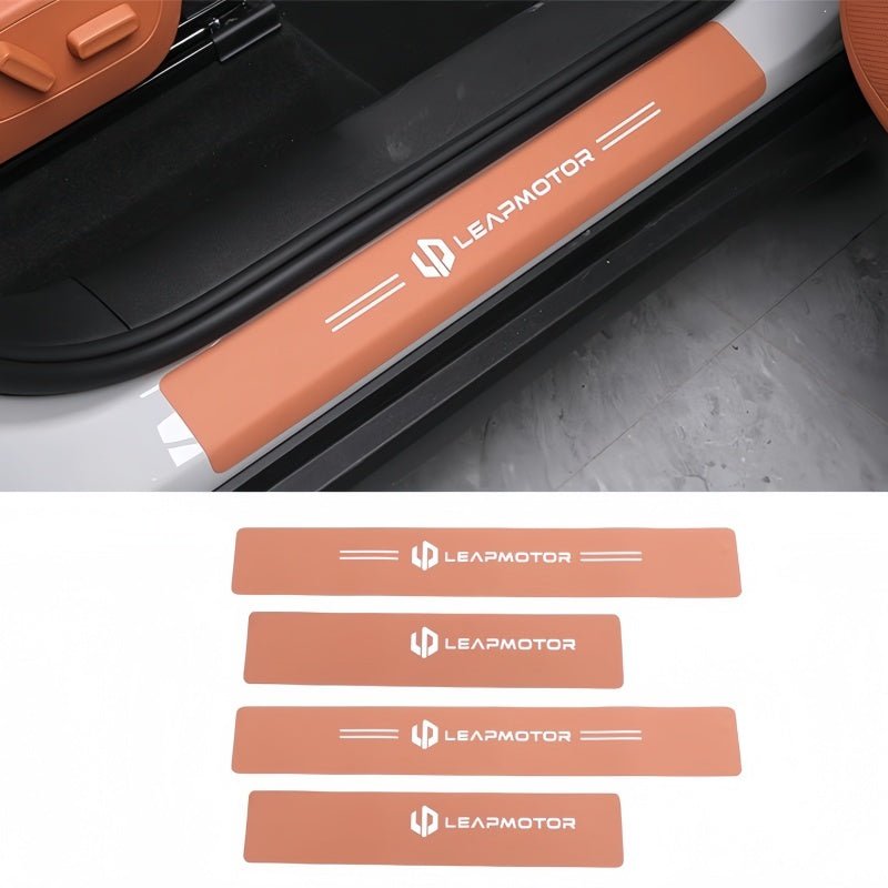Leather Door Sill Protectors for Leapmotor C10 - NICE EVS