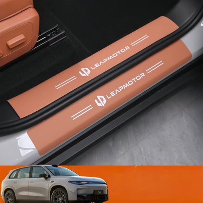 Leather Door Sill Protectors for Leapmotor C10 - NICE EVS