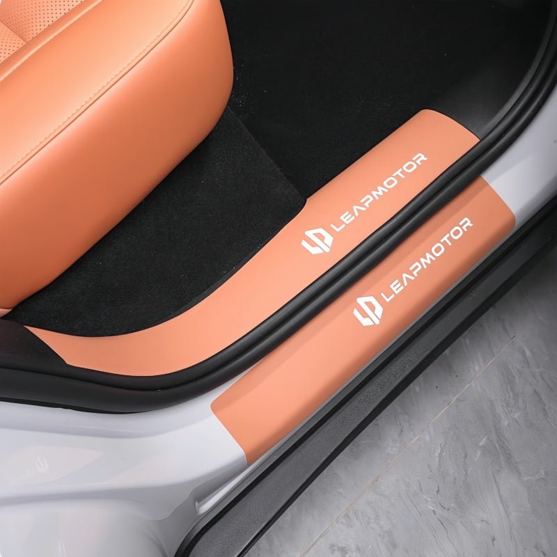 Leather Door Sill Protectors for Leapmotor C10 - NICE EVS