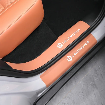 Leather Door Sill Protectors for Leapmotor C10 - NICE EVS