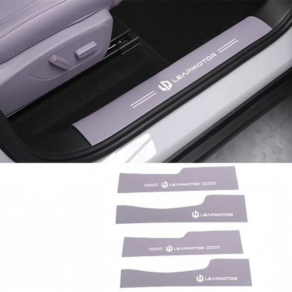 Leather Door Sill Protectors for Leapmotor C10 - NICE EVS