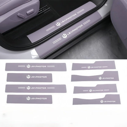 Leather Door Sill Protectors for Leapmotor C10 - NICE EVS