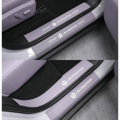 Leather Door Sill Protectors for Leapmotor C10 - NICE EVS