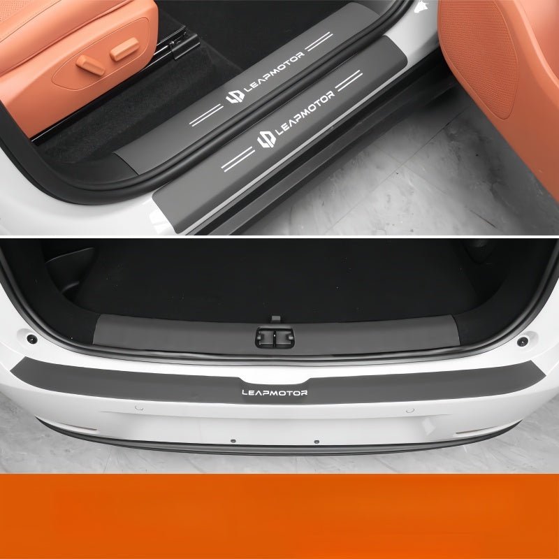 Leather Door Sill Protectors for Leapmotor C10 - NICE EVS