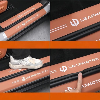 Leather Door Sill Protectors for Leapmotor C10 - NICE EVS