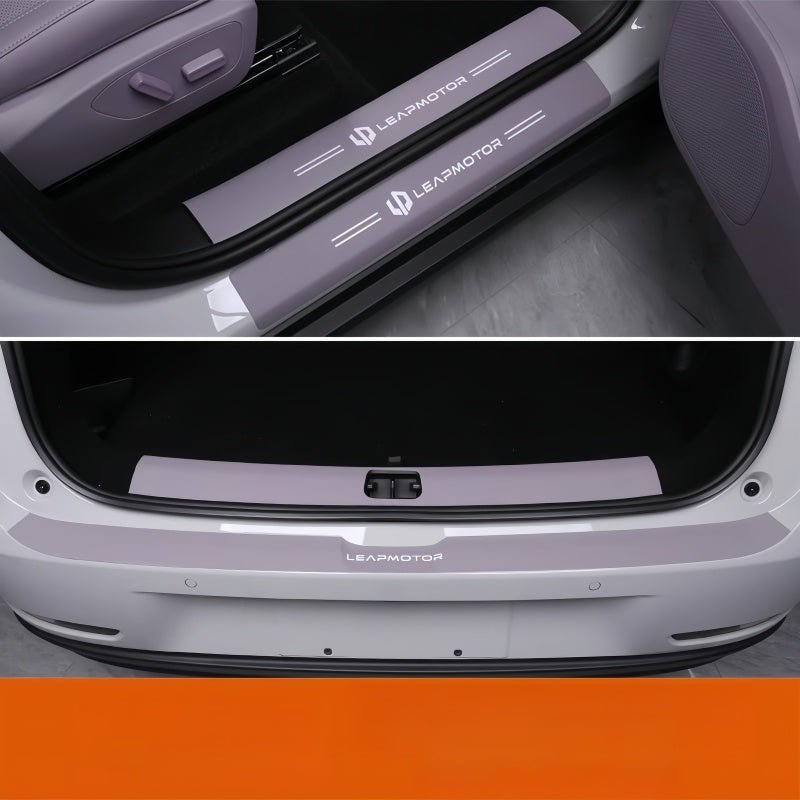 Leather Door Sill Protectors for Leapmotor C10 - NICE EVS